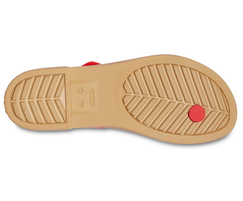 Women Crocs Tulum Toe Post Sandal Flame | Crocs Sandals