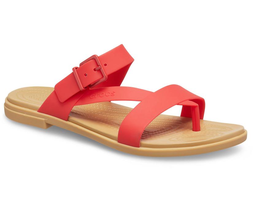 Women Crocs Tulum Toe Post Sandal Flame | Crocs Sandals