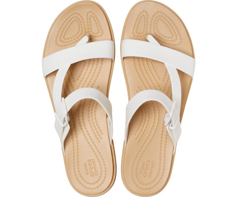 Women Crocs Tulum Toe Post Sandal Oyster / Tan | Crocs Sandals