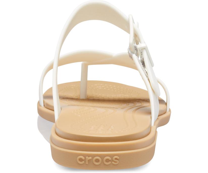 Women Crocs Tulum Toe Post Sandal Oyster / Tan | Crocs Sandals