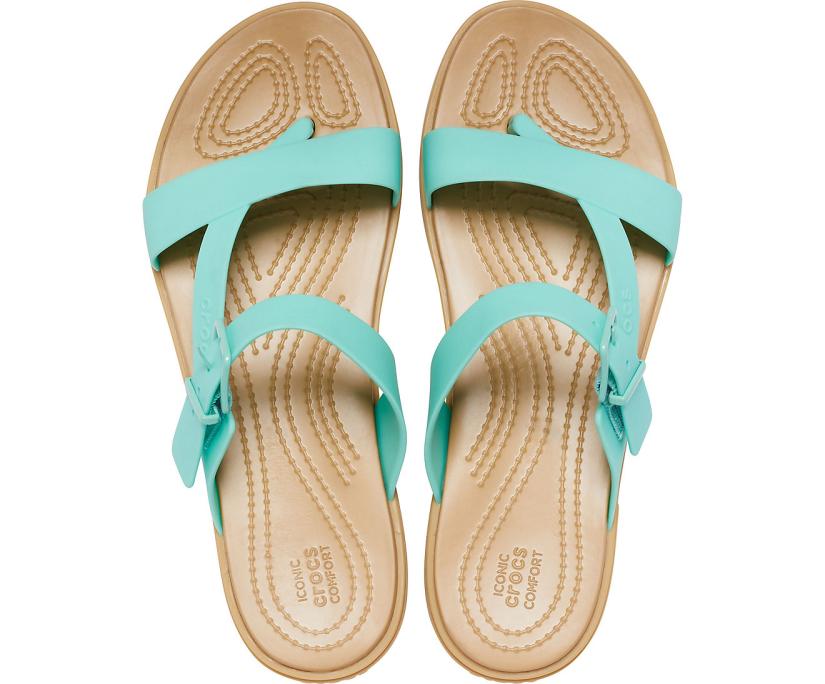 Women Crocs Tulum Toe Post Sandal Pistachio | Crocs Sandals