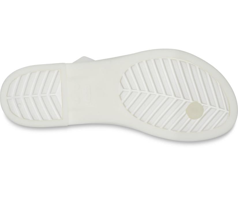 Women Crocs Tulum Translucent Toe Post Oyster | Crocs Sandals