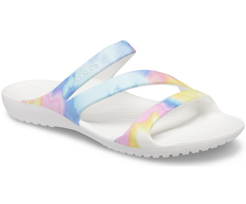 Women Kadee II Graphic Sandal Multi / White | Crocs Sandals