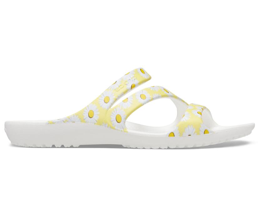 Women Kadee II Graphic Sandal White / Yellow Daisy | Crocs Sandals