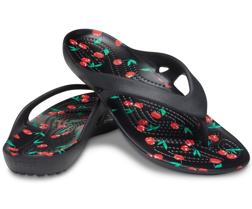 Women Kadee II Printed Flip Cherry | Crocs Sandals
