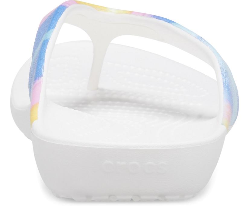 Women Kadee II Printed Flip Multi / White | Crocs Sandals