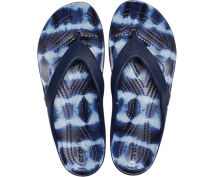 Women Kadee II Printed Flip Navy | Crocs Sandals