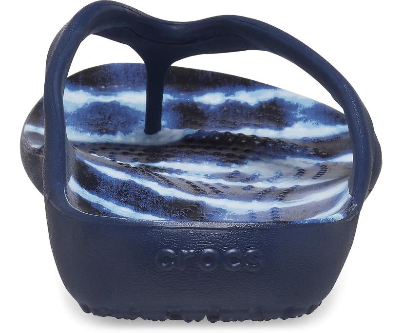 Women Kadee II Printed Flip Navy | Crocs Sandals
