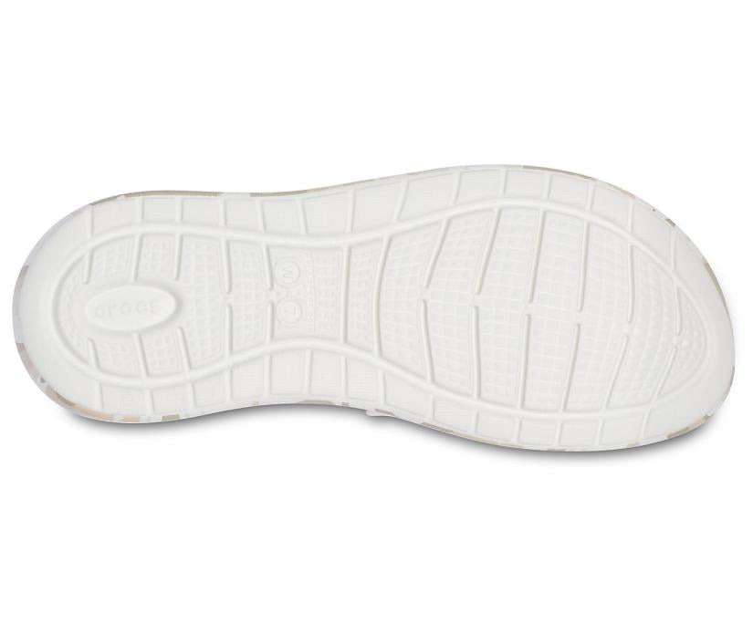 Women LiteRide™ Printed Camo Stretch Sandal Almost White | Crocs Sandals