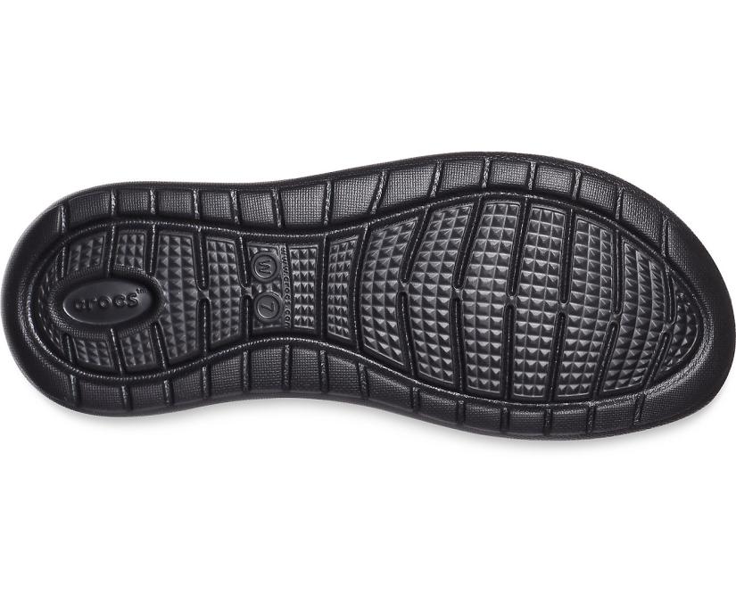 Women LiteRide™ Stretch Sandal Black / Black | Crocs Sandals