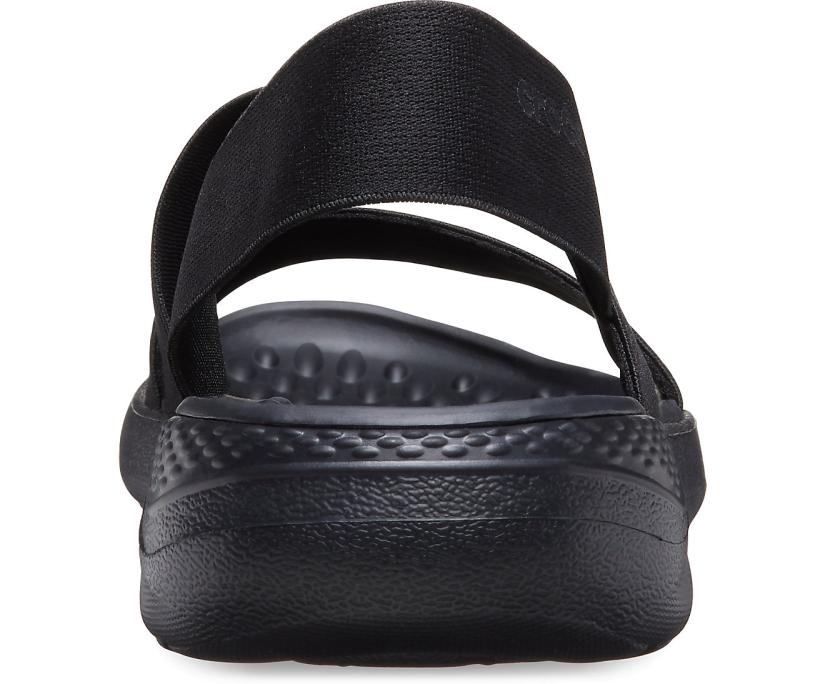 Women LiteRide™ Stretch Sandal Black / Black | Crocs Sandals