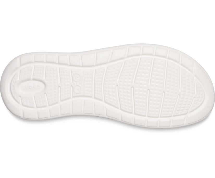 Women LiteRide™ Stretch Sandal Black / White | Crocs Sandals