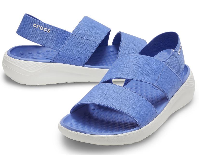 Women LiteRide™ Stretch Sandal Lapis/white | Crocs Sandals