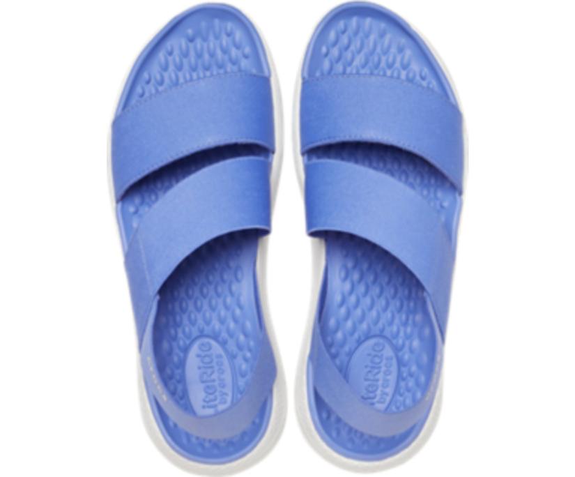 Women LiteRide™ Stretch Sandal Lapis/white | Crocs Sandals