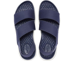 Women LiteRide™ Stretch Sandal Navy / White | Crocs Sandals