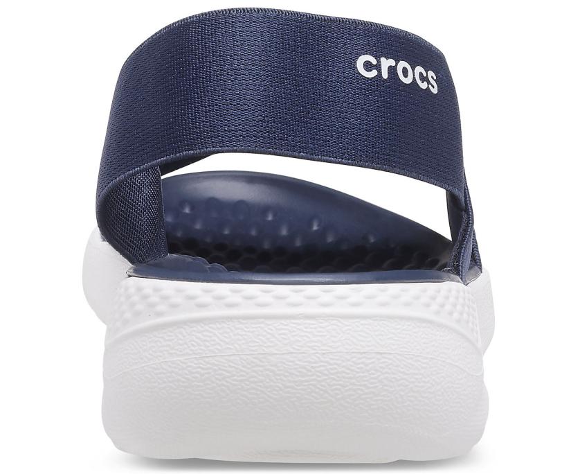 Women LiteRide™ Stretch Sandal Navy / White | Crocs Sandals