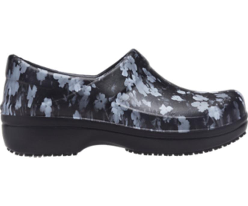 Women Neria Pro II Graphic Clog White / Black Floral | Crocs Clogs