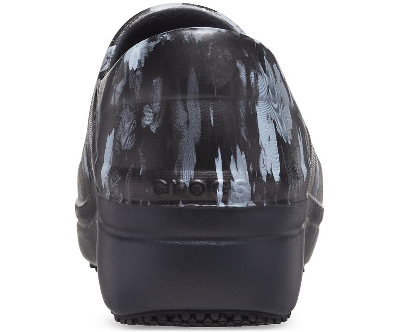 Women Neria Pro II Graphic Clog White / Black Floral | Crocs Clogs