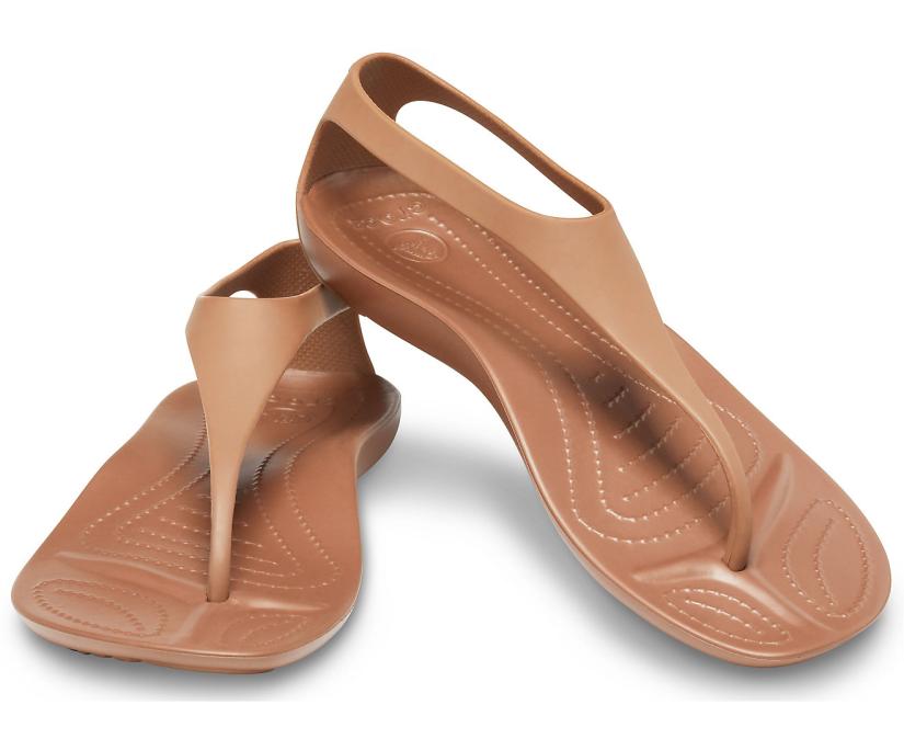 Women Sexi Flip Bronze | Crocs Sandals