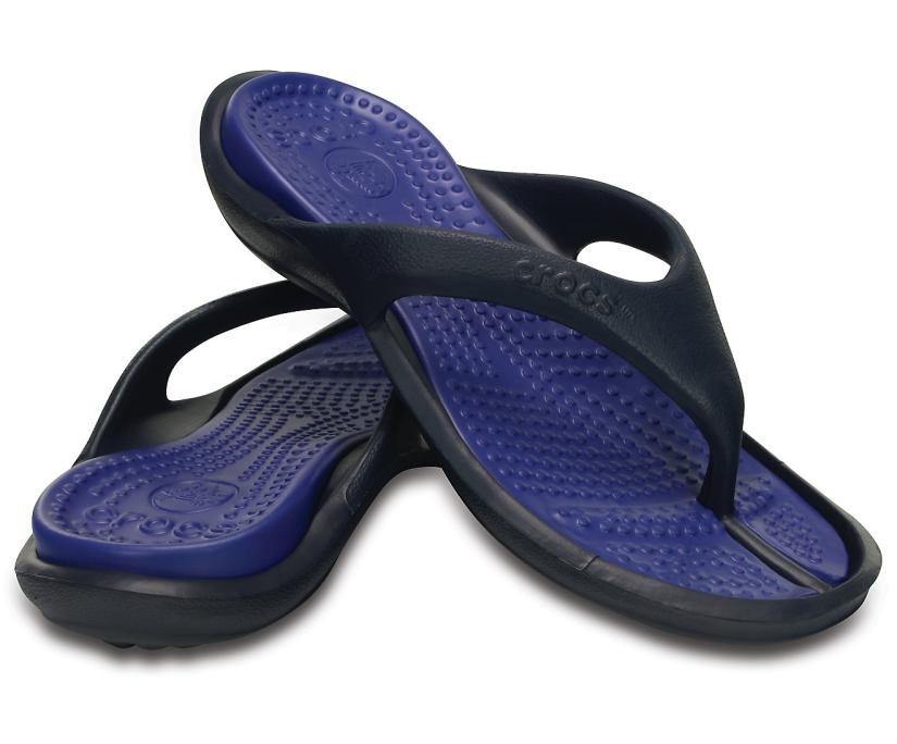 Women/Men Athens Flip Navy / Cerulean Blue | Crocs Sandals
