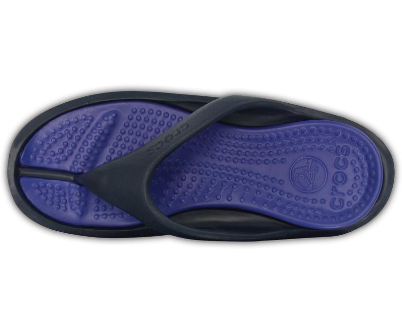 Women/Men Athens Flip Navy / Cerulean Blue | Crocs Sandals
