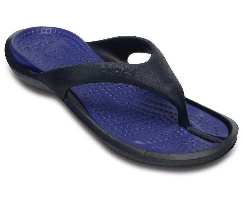 Women/Men Athens Flip Navy / Cerulean Blue | Crocs Sandals