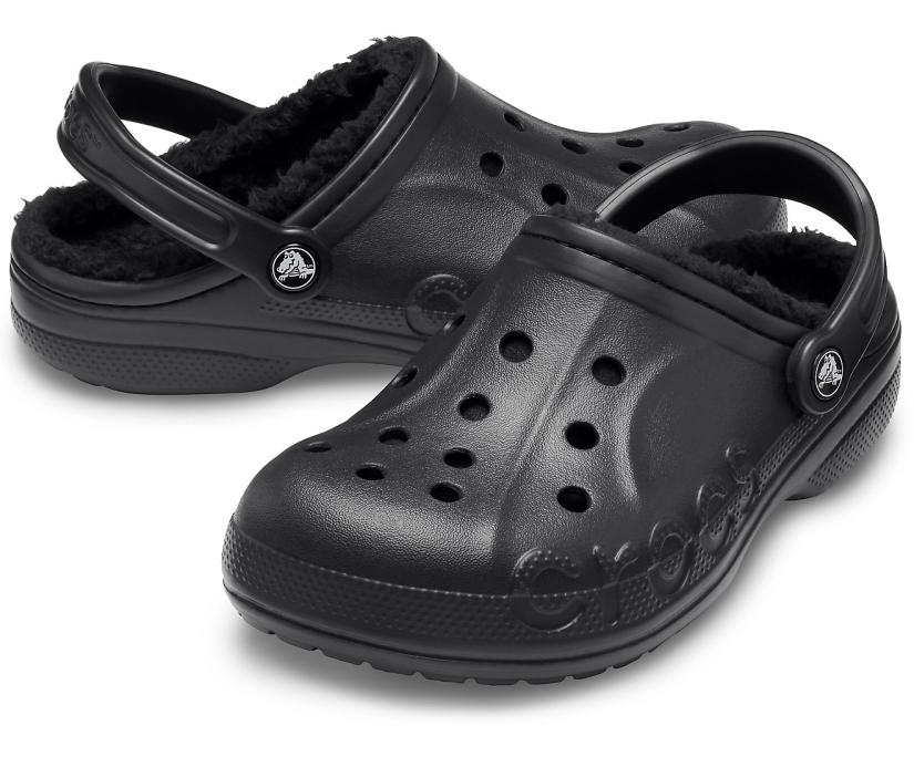 Women/Men Baya Lined Clog Black / Black | Crocs Clogs