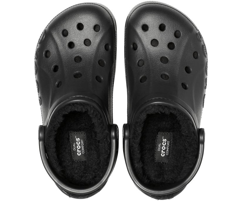 Women/Men Baya Lined Clog Black / Black | Crocs Clogs