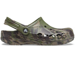 Women/Men Baya Marbled Clog Army Green / Multi | Crocs Clogs