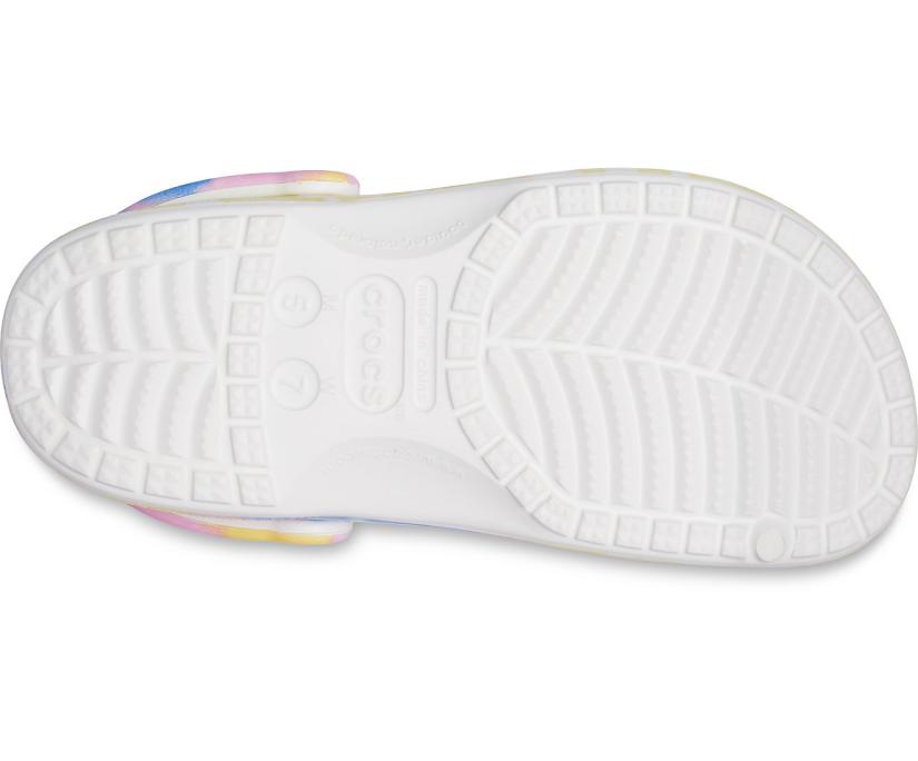 Women/Men Baya Tie-Dye Clog White / Multi | Crocs Clogs