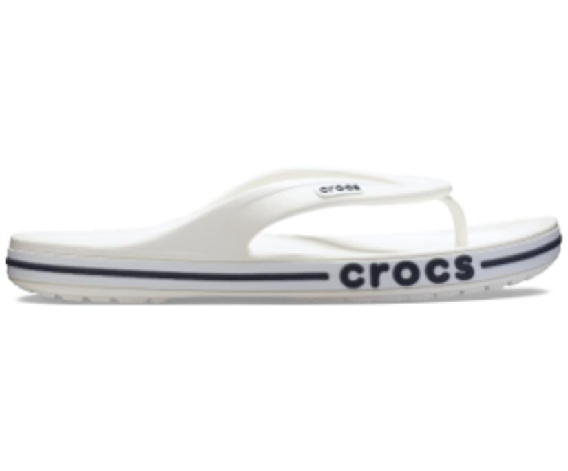 Women/Men Bayaband Flip White / Navy | Crocs Sandals