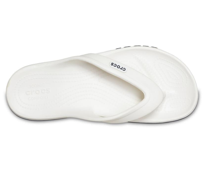 Women/Men Bayaband Flip White / Navy | Crocs Sandals