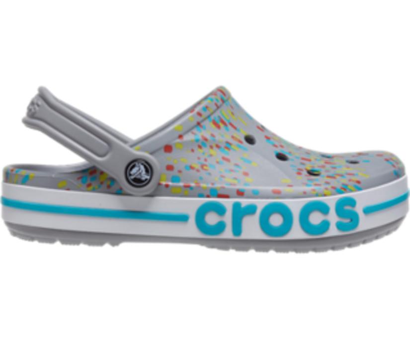 Women/Men Bayaband Seasonal Printed Clog Light Grey / Multi | Crocs Clogs