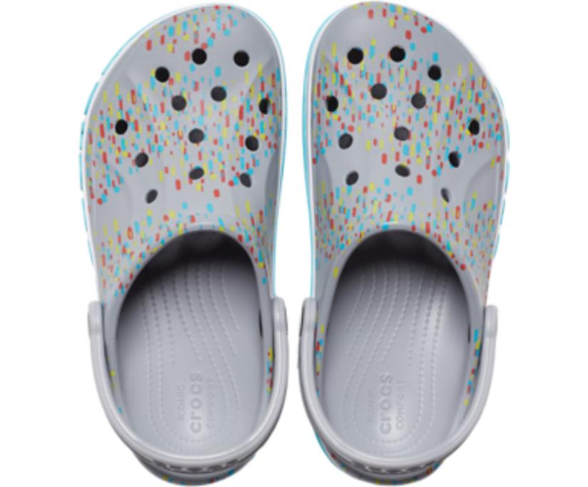 Women/Men Bayaband Seasonal Printed Clog Light Grey / Multi | Crocs Clogs