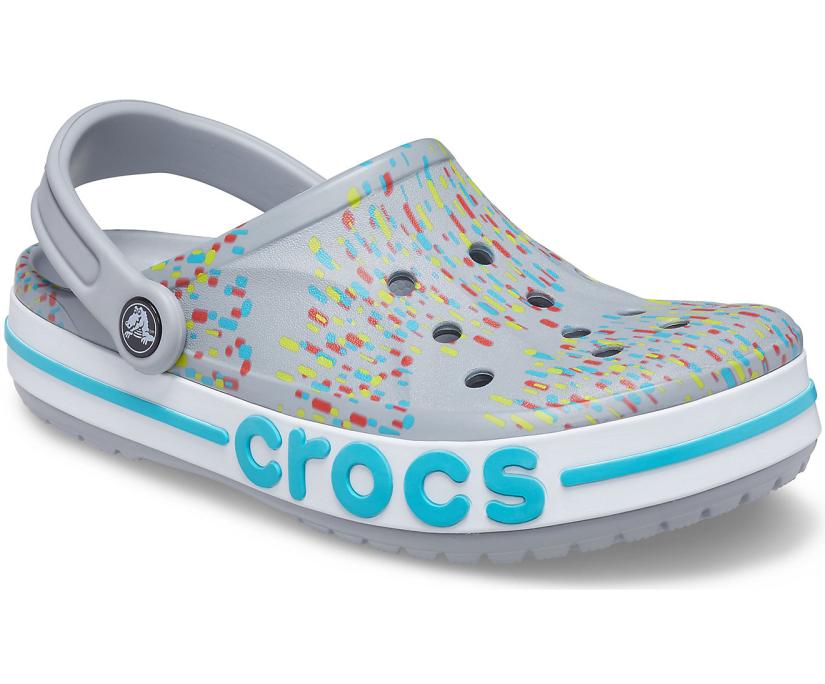 Women/Men Bayaband Seasonal Printed Clog Light Grey / Multi | Crocs Clogs