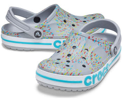 Women/Men Bayaband Seasonal Printed Clog Light Grey / Multi | Crocs Clogs