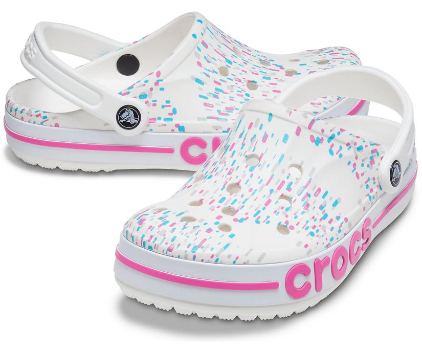 Women/Men Bayaband Seasonal Printed Clog White / Multi | Crocs Clogs