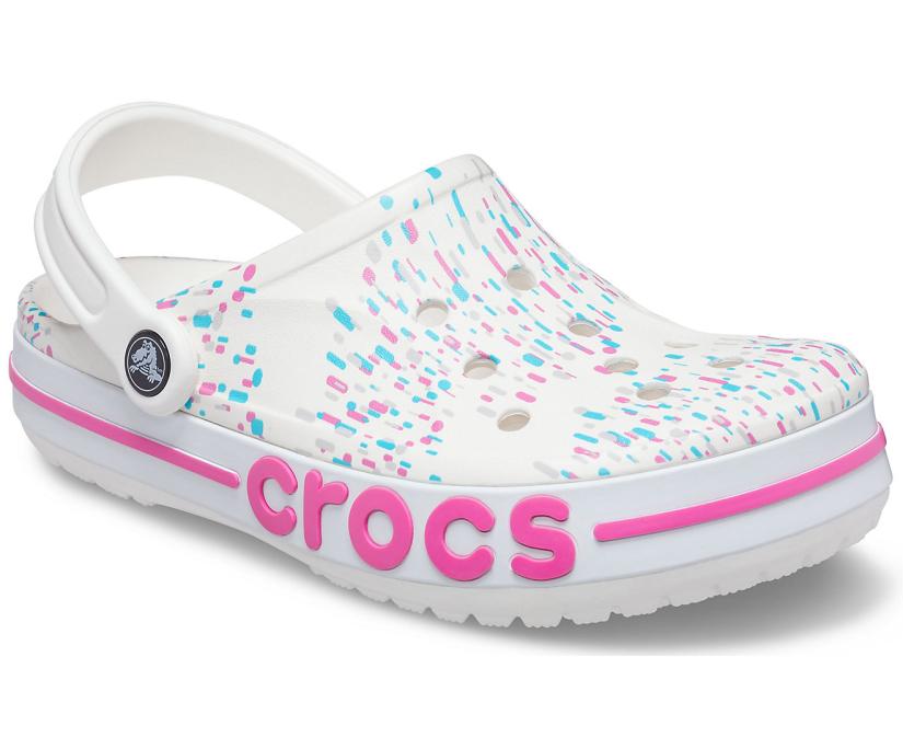 Women/Men Bayaband Seasonal Printed Clog White / Multi | Crocs Clogs