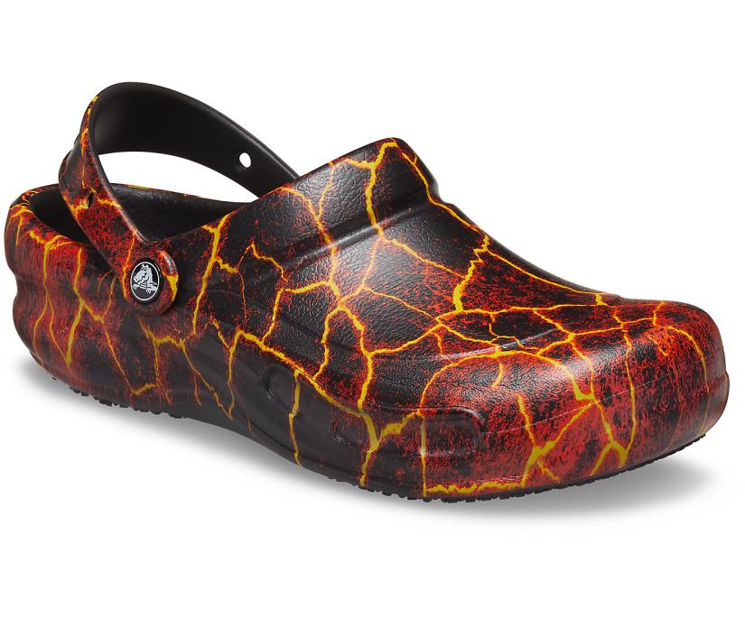 Women/Men Bistro Graphic Clog Black / Flame | Crocs Clogs