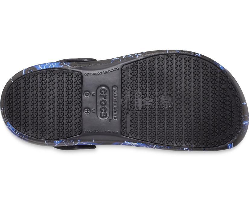 Women/Men Bistro Graphic Clog Black / Lightning Bolts | Crocs Clogs