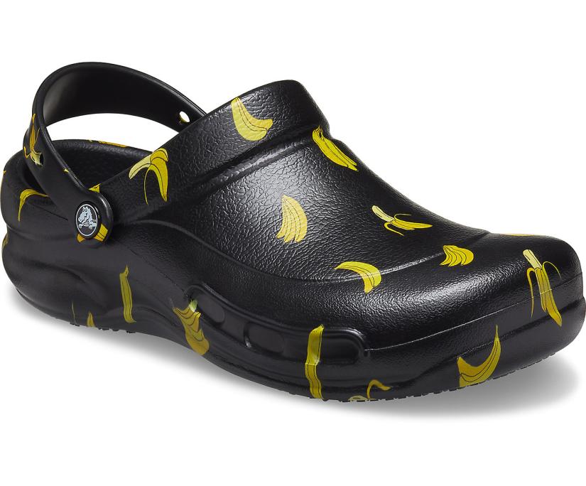 Women/Men Bistro Graphic Clog Black / Yellow | Crocs Clogs