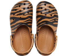 Women/Men Classic Animal Print Clog Dark Gold / Zebra Print | Crocs Clogs