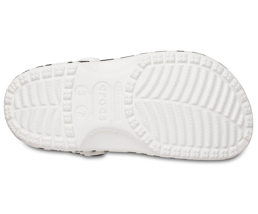 Women/Men Classic Animal Print Clog White / Zebra Print | Crocs Clogs