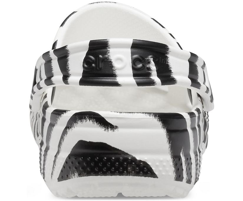 Women/Men Classic Animal Print Clog White / Zebra Print | Crocs Clogs