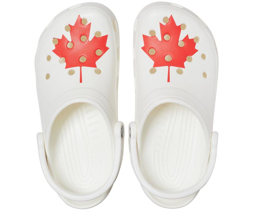 Women/Men Classic Canadian Flag Clog White | Crocs Clogs