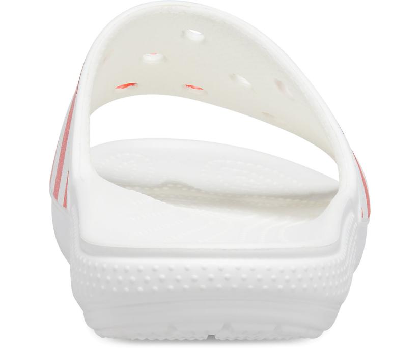 Women/Men Classic Crocs American Flag Slide White / Multi | Crocs Slides