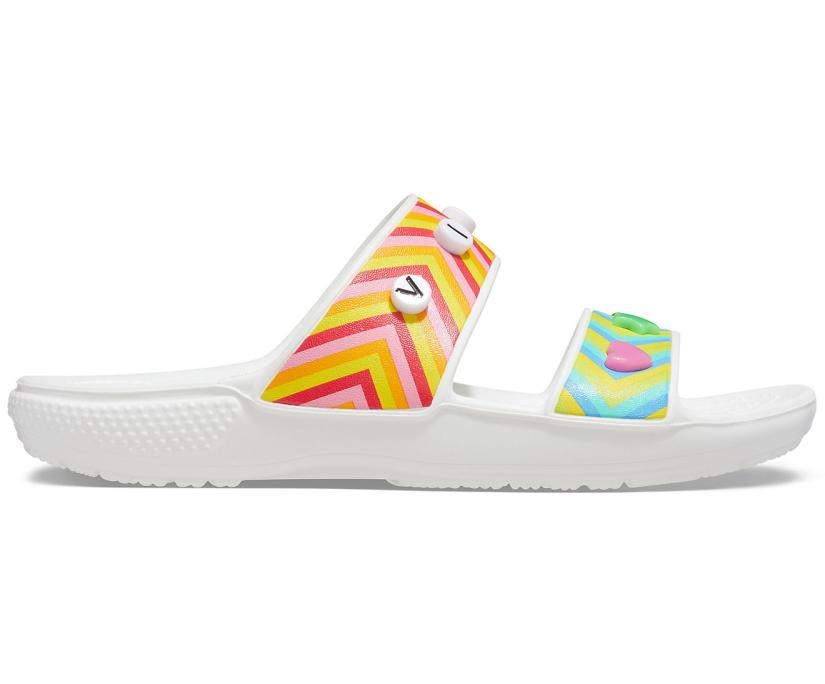Women/Men Classic Crocs Festival Vibes Sandal White / Multi | Crocs Sandals