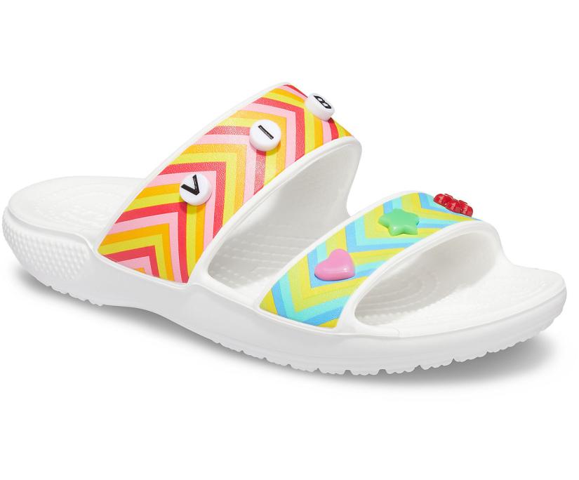 Women/Men Classic Crocs Festival Vibes Sandal White / Multi | Crocs Sandals