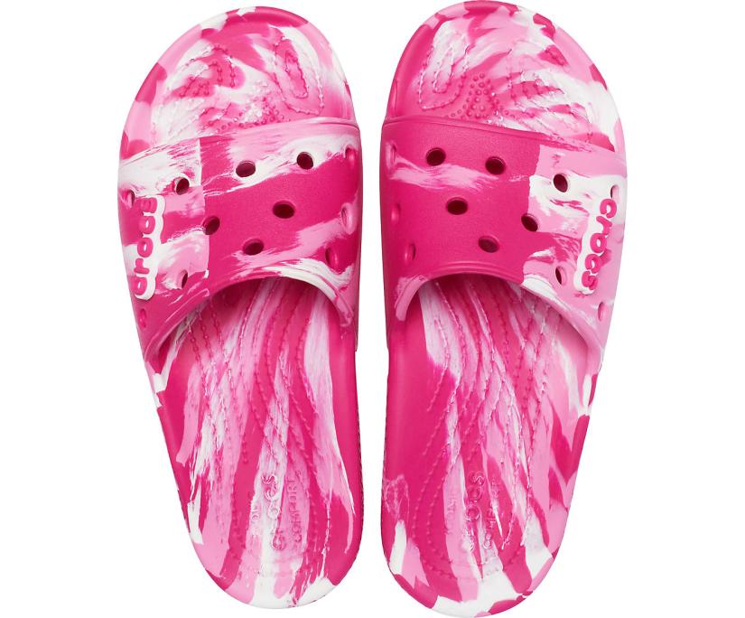 Women/Men Classic Crocs Marbled Slide Candy Pink / Pink Lemonade | Crocs Sandals