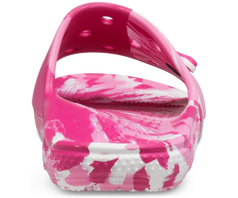 Women/Men Classic Crocs Marbled Slide Candy Pink / Pink Lemonade | Crocs Sandals